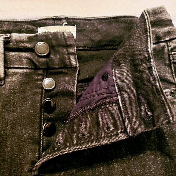 GOOD AMERICAN Skinny Jeans, Black Cotton High Rise Button Fly Pocket Casual 0/25 - Picture 9 of 16